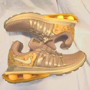 Nike Gold and Tan Sneakers